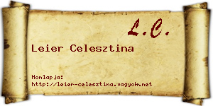 Leier Celesztina névjegykártya